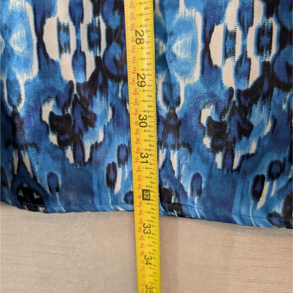 Her Destiny Midi Maxi Skirt Women's Petite PXL White/Blue Elastic Tie Waist Boho - Picture 7 of 12